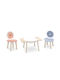 Candy Σετ Παιδικό Τραπέζι με Καρέκλες από Ξύλο Πολύχρωμο