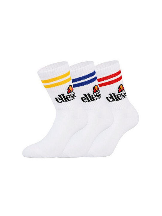 Ellesse Pullo Αθλητικές Κάλτσες Λευκές 3 Ζεύγη