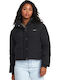 Women's Short Puffer Jacket for Winter Black