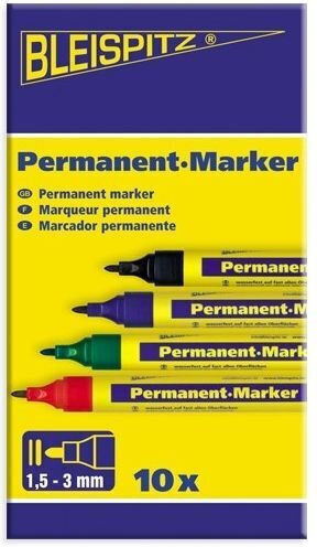Bleispitz Markere Permanente Albastru 10buc