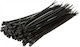 LogiLink Pack of 100pcs Black Plastic Cable Ties KAB0001B