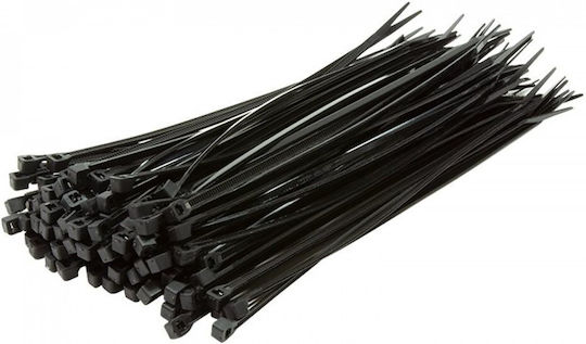 LogiLink Pack of 100pcs Black Plastic Cable Ties KAB0001B