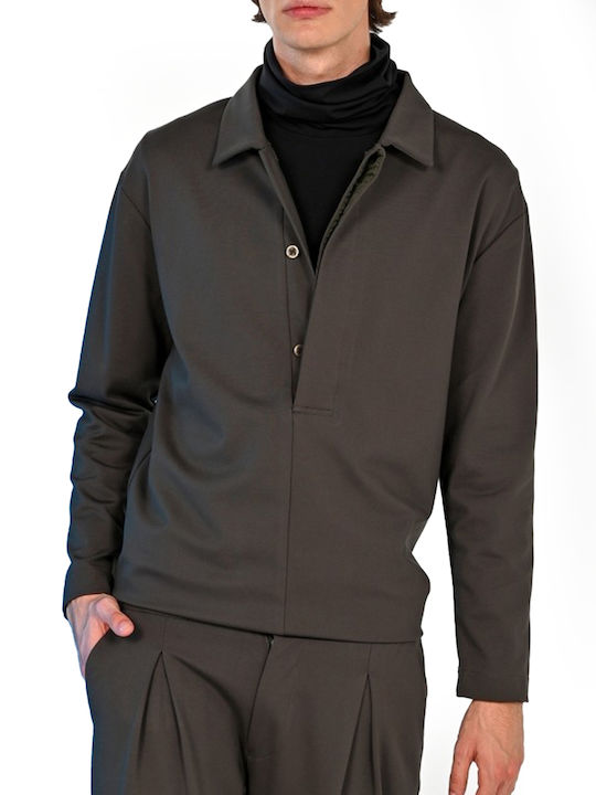 Langärmlig Hemd Khaki