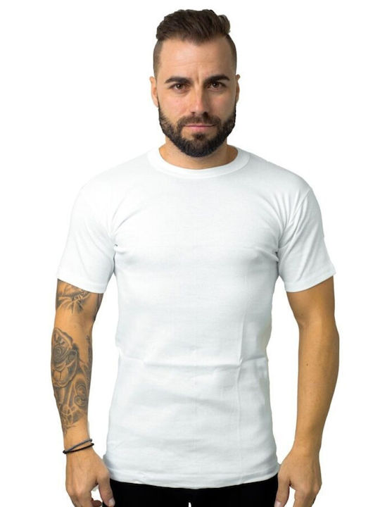 02-1012 Men's Undershirt Short-sleeved White