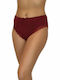 Damen Slip mit Spitze Burgundisch