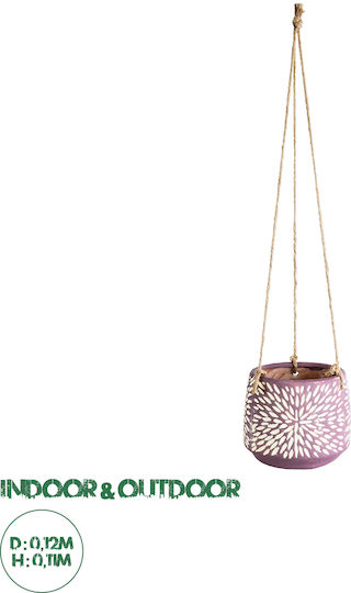 GloboStar Artificial Garden Nigeria Blumentopf Keramik Lila