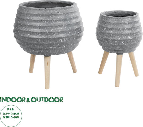 GloboStar Plant Pot Polyester Gray