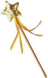 Gold Plastic Carnival Wand with Sequils