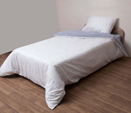 Viopros Kids Sheets Set Single with Elastic Band Cotton White 160x265cm 3 Pieces