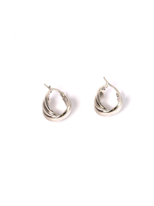 Earrings Hoops with Clip made of Steel
