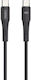 T-Phox Gentle USB 3.0 Cable USB-C male - USB-C 60W Μαύρο 1m