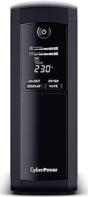 CyberPower VP1200ELCD-FR (French Socket) UPS Line-Interactive 1200VA 720W with 4 Schuko Power Plugs