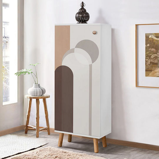 Ξύλινη Παπουτσοθήκη Assiri 50x38x135cm