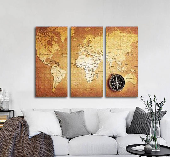 I-gallery Τρίπτυχος Πίνακας σε Καμβά 130x90cm