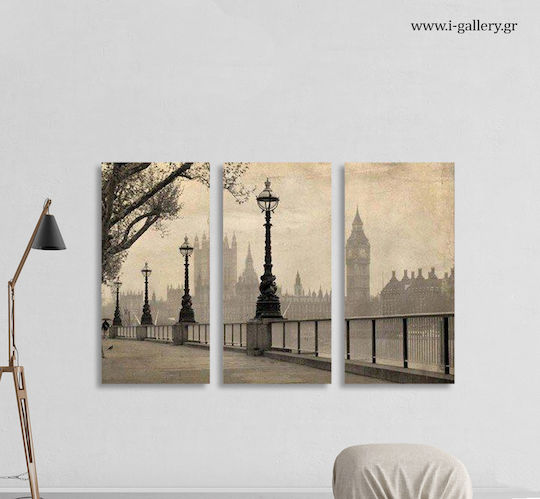 I-gallery Τρίπτυχος Πίνακας σε Καμβά 150x150cm
