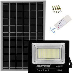 Jortan Waterproof Solar LED Floodlight 600W Cold White with Remote Control IP66