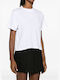 Karl Lagerfeld Rhinestone Logo Women's T-shirt White
