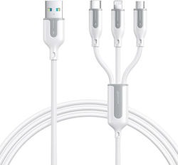 Joyroom S-1T3018A15 Cablu USB La Lightning / Type-C / micro USB 1.2m