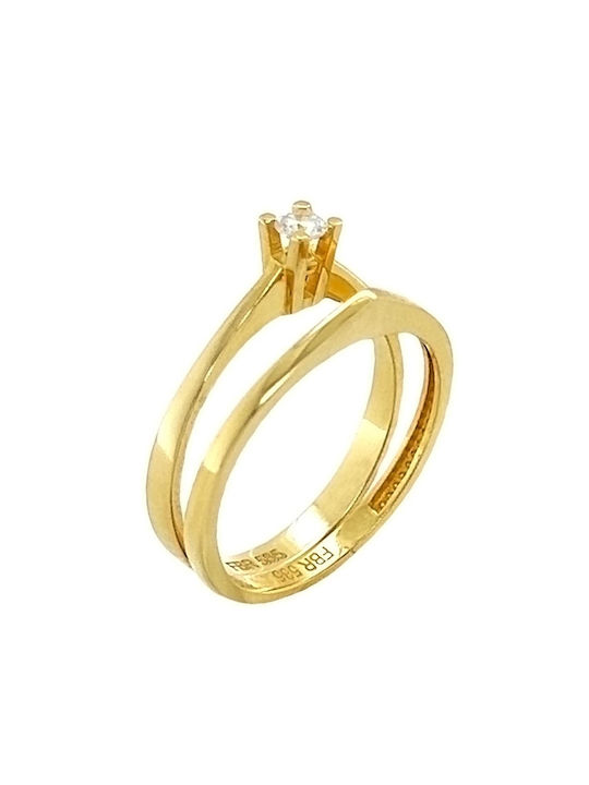 Xryseio Single Stone from Gold 14K