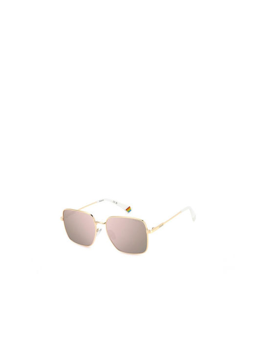 Polaroid Women's Sunglasses with Gold Metal Fra...