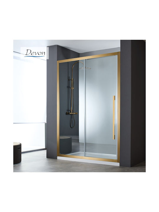 Devon SLN160C-221 N3/200-221 Cabin for Shower with Sliding Door 70x200x200cm Bronze Bronze Brushed