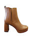 Mourtzi Leather Women's Ankle Boots Tabac Brown