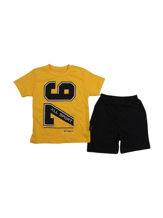 Moyes Kids Set with Shorts Summer 2pcs yellow