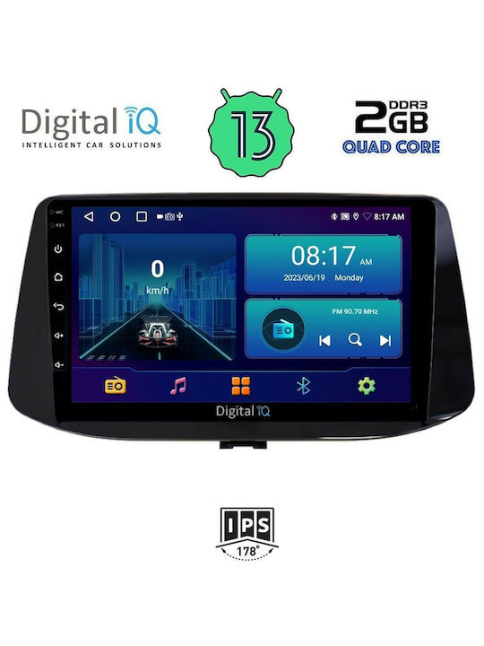 Digital IQ Car Audio System for Hyundai i30 2018> (Bluetooth/USB/AUX/WiFi/GPS/Android-Auto) with Touch Screen 9"