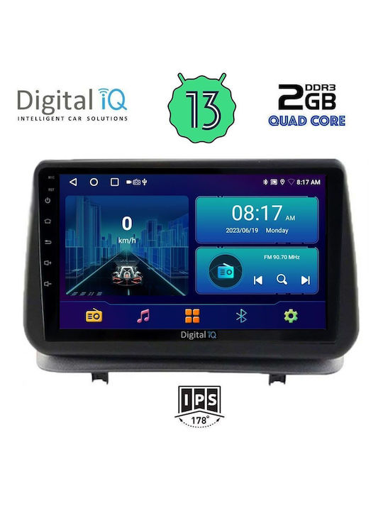 Digital IQ Car-Audiosystem für Renault Clio 2005-2011 (Bluetooth/USB/AUX/WiFi/GPS/Android-Auto) mit Touchscreen 9"