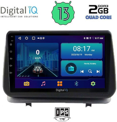 Digital IQ Car-Audiosystem für Renault Clio 2005-2011 (Bluetooth/USB/AUX/WiFi/GPS/Android-Auto) mit Touchscreen 9"