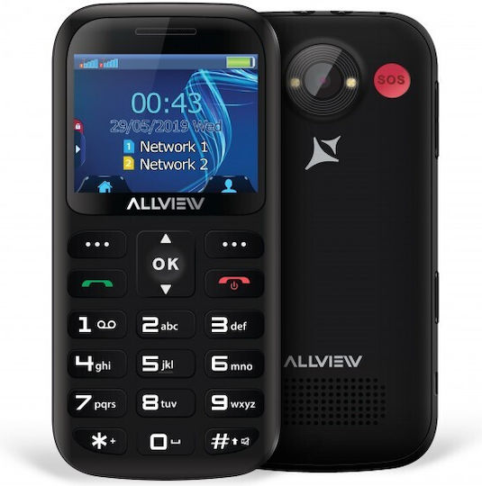 Allview D2 Senior Dual SIM Telefon Mobil Cu Butoane Mari Engleză Negru