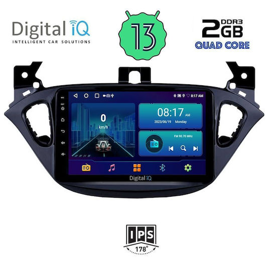 Digital IQ Car Audio System for Opel Adam 2014-2021 (Bluetooth/USB/WiFi/GPS/Apple-Carplay/Android-Auto) with Touch Screen 9"