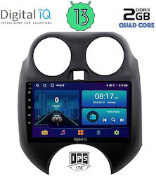 Digital IQ Car-Audiosystem für Nissan Micra 2010-2014 (Bluetooth/USB/AUX/WiFi/GPS/Android-Auto) mit Touchscreen 9"