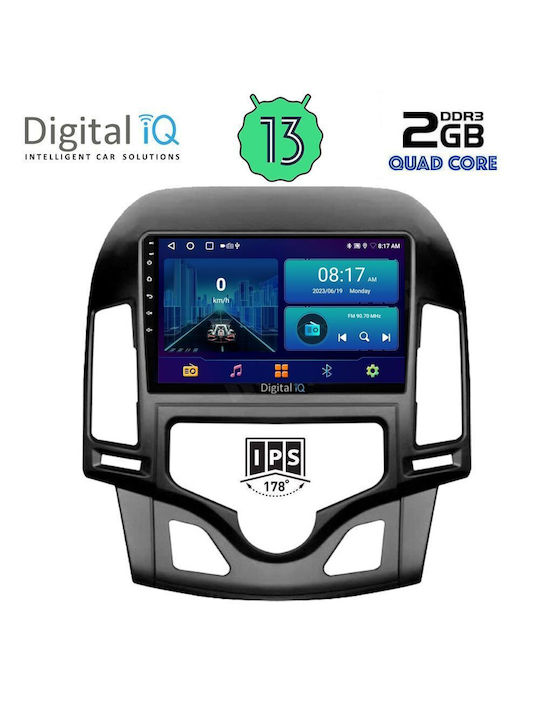 Digital IQ Sistem Audio Auto pentru Hyundai i30 2007-2012 cu Clima (Bluetooth/USB/AUX/WiFi/GPS/Android-Auto) cu Ecran Tactil 9"