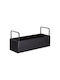 Butlers Sideline Box General Use with Lid Metallic Black 9x25cm
