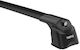 Turtle Aluminum Car Roof Bars 110cm for Toyota Proace Set with Roof Rack Legs Black
