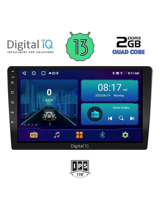 Digital IQ Ηχοσύστημα Αυτοκινήτου 2DIN (Bluetooth/USB/WiFi/GPS) με Οθόνη Αφής 9"