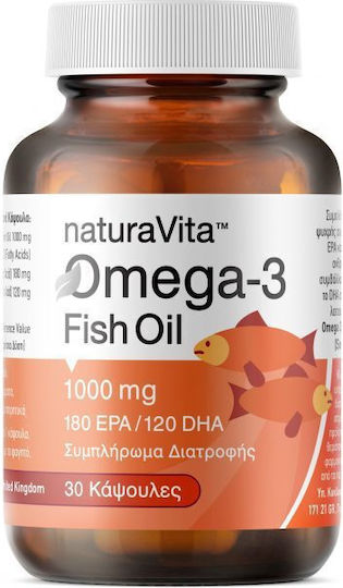 Natura Vita Omega 3 Fish Oil Ιχθυέλαιο 1000mg 30 κάψουλες
