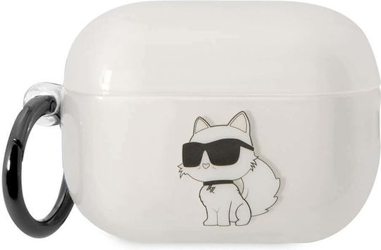 Karl Lagerfeld Choupette 3D Husă cu cârlig în culoarea Transparent pentru Apple AirPods Pro 2