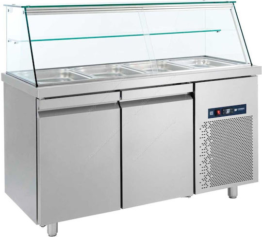 Bambas Frost Английски превод: Stainless Steel Refrigerator Counter 366лт with Drawer and Cooling Machine L139xW70xH130см