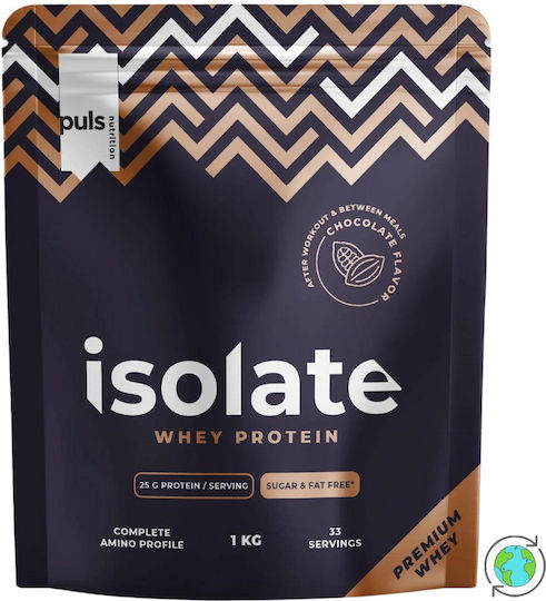 Puls Nutrition Isolate Whey Premium Protein Molke Laktosefrei mit Geschmack Schokolade 1kg