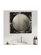 Megapap HULLA Oglindă de Perete cu Negru Ramă din Metalic 55.6x55.6cm 1buc