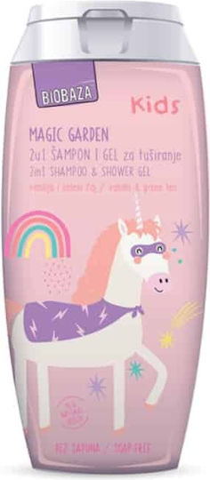 Biobaza Copii Gel de dus & Șampon Magic Garden în Formă de Gel 250ml