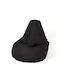 Bean Bag Chair Poof Pear Black