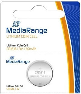 MediaRange Lithium Coin Cell Batterien CR1616 3V 5Stück