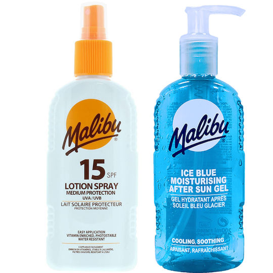 Malibu Слънцезащитен Лосион За Тяло SPF15 В Спрей 200мл