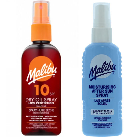 Malibu Ulei De Protecție Solară Waterproof Pentru Corp SPF10 Spray 100ml