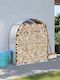 vidaXL Metallisch Regal Holzlagerung 120x45x140cm