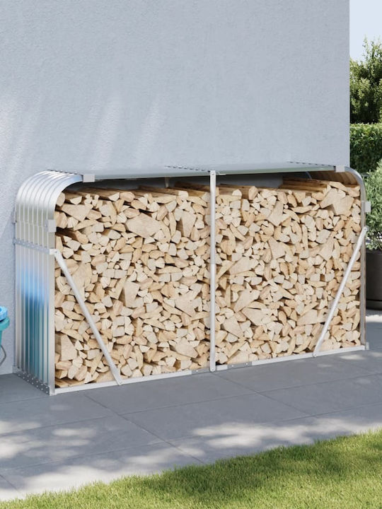 vidaXL Μεταλλικό Ράφι Αποθήκευσης Ξύλων 180x45x...