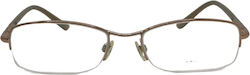 Burberry Damen Metallisches Brillengestell Gold...